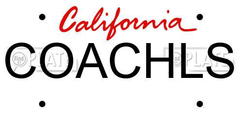 COACHLS California License Plate