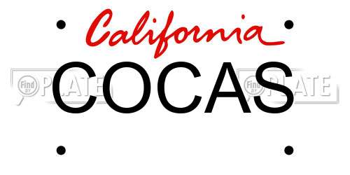 COCAS California License Plate