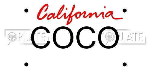 COCO California License Plate