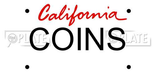 COINS California License Plate