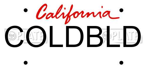 COLDBLD California License Plate