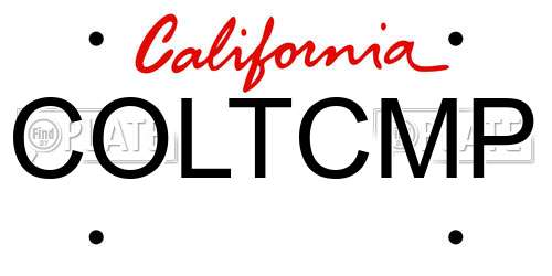 COLTCMP California License Plate