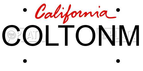 COLTONM California License Plate