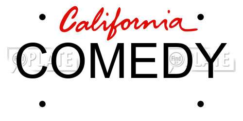 COMEDY California License Plate