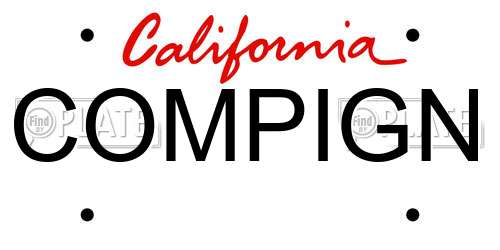 COMPIGN California License Plate