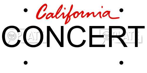 CONCERT California License Plate