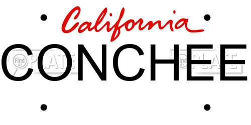CONCHEE California License Plate