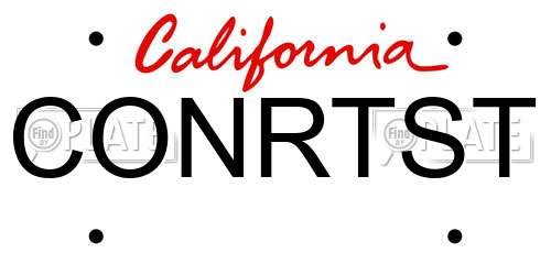 CONRTST California License Plate
