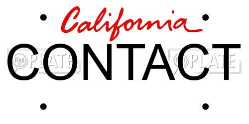 CONTACT California License Plate