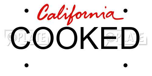 COOKED California License Plate