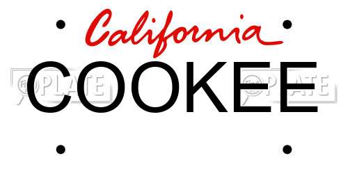 COOKEE California License Plate