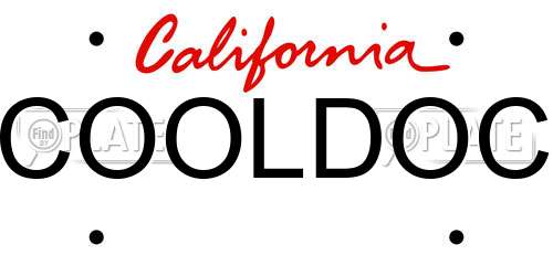 COOLDOC California License Plate