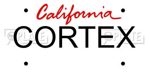 CORTEX California License Plate