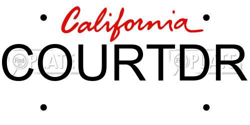 COURTDR California License Plate