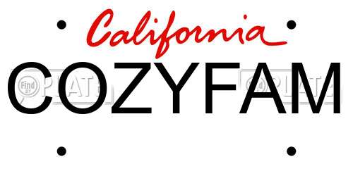 COZYFAM California License Plate