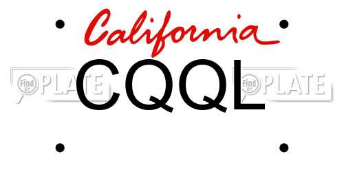 CQQL California License Plate