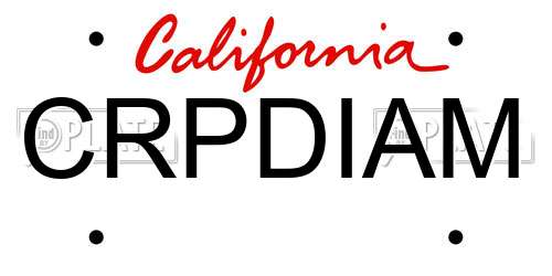 CRPDIAM California License Plate