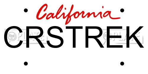 CRSTREK California License Plate