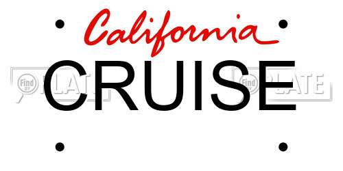 CRUISE California License Plate