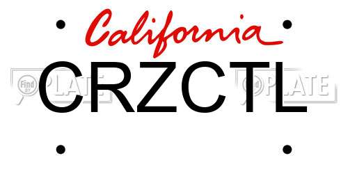 CRZCTL California License Plate