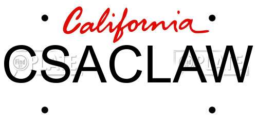 CSACLAW California License Plate