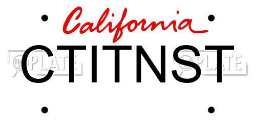 CTITNST California License Plate