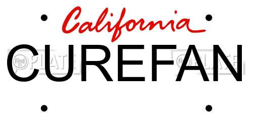 CUREFAN California License Plate