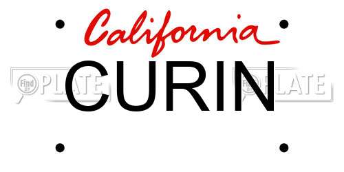 CURIN California License Plate