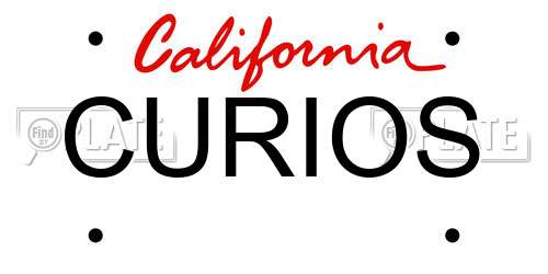 CURIOS California License Plate