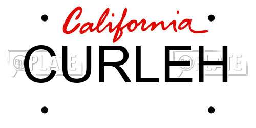 CURLEH California License Plate