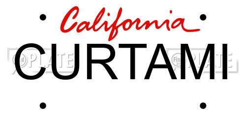 CURTAMI California License Plate