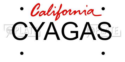 CYAGAS California License Plate