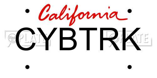 CYBTRK California License Plate