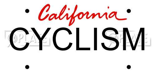 CYCLISM California License Plate