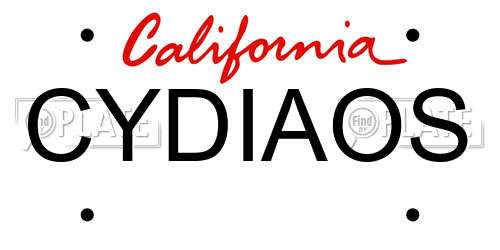 CYDIAOS California License Plate