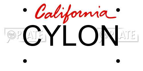 CYLON California License Plate