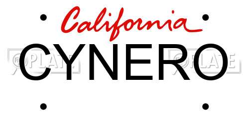 CYNERO California License Plate