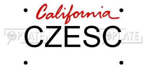 CZESC California License Plate