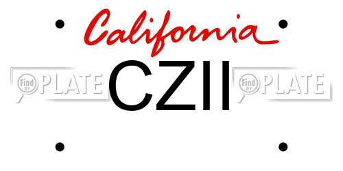 CZII California License Plate