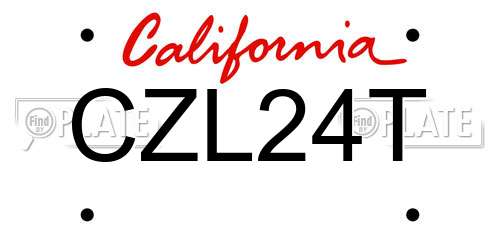 CZL24T California License Plate