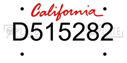 D515282 California License Plate