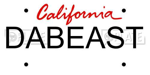 DABEAST California License Plate