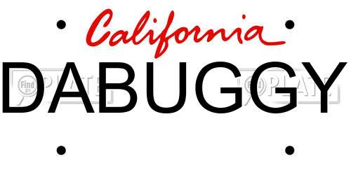 DABUGGY California License Plate