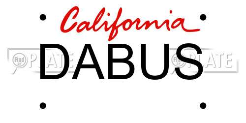 DABUS California License Plate