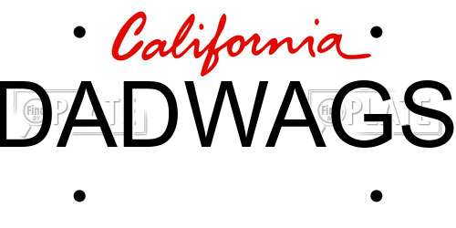 DADWAGS California License Plate