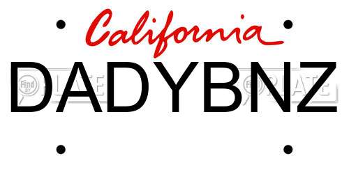 DADYBNZ California License Plate