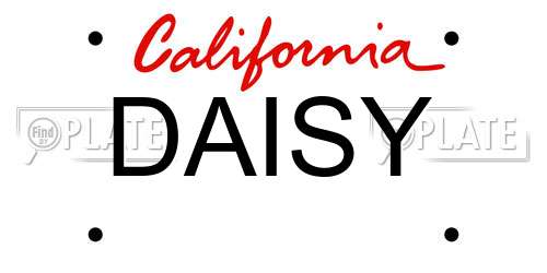 DAISY California License Plate
