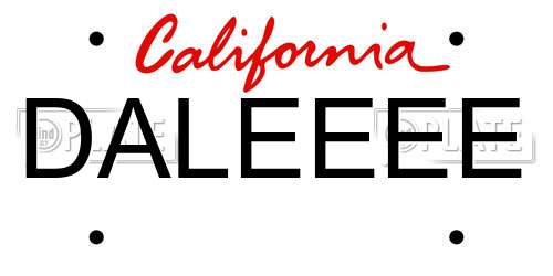 DALEEEE California License Plate