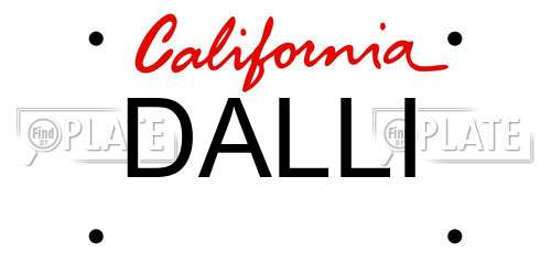 DALLI California License Plate