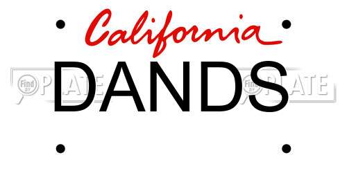 DANDS California License Plate